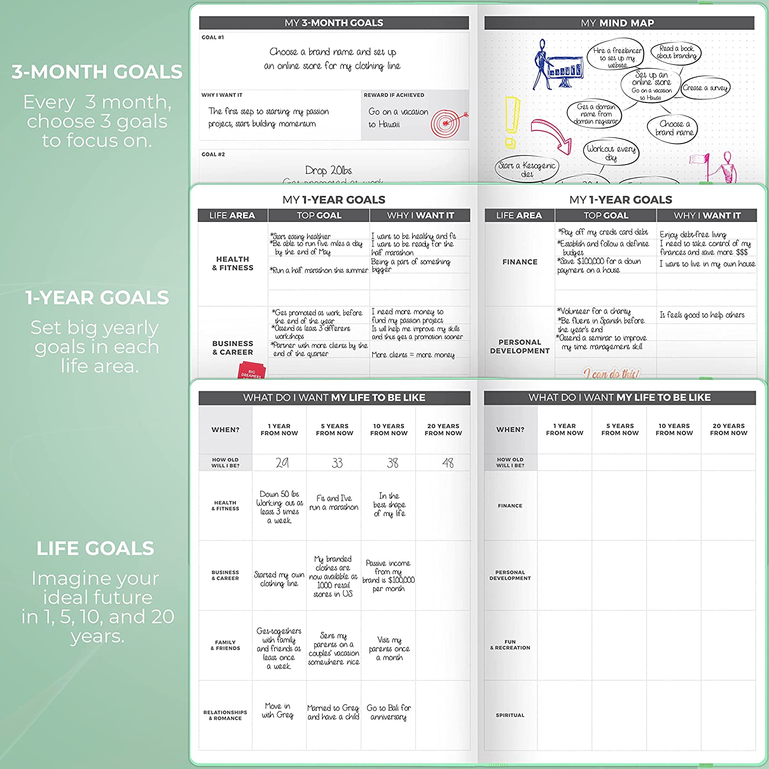Clever Fox Planner PRO – Weekly & Monthly Life Planner to Increase Productivity, Time Management and Hit Your Goals – Organizer, Gratitude Journal – Undated, 1 Year – Softcover, 8.5x11″ (Rose Gold) - Image 5